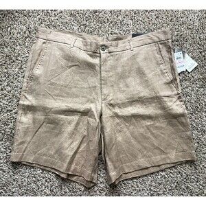 Tasso Elba Shorts Mens 40 100% Linen 9" NEW